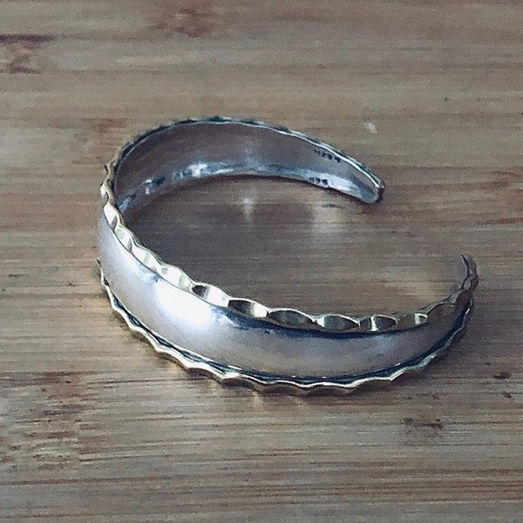 MEXICO Jewelry - $118 Sterling & Gold Estate Cuff  Marked MEXICO 925